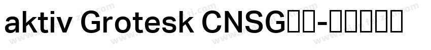 aktiv Grotesk CNSG字体字体转换